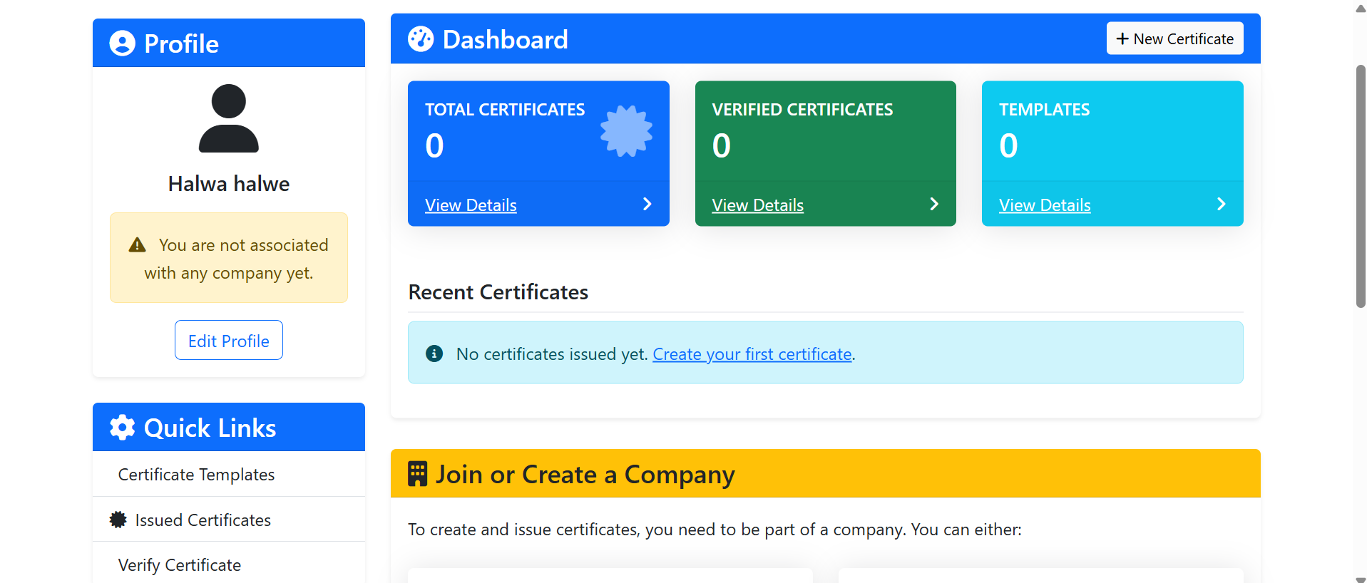 Certification System