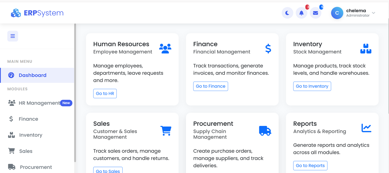 ERP management System